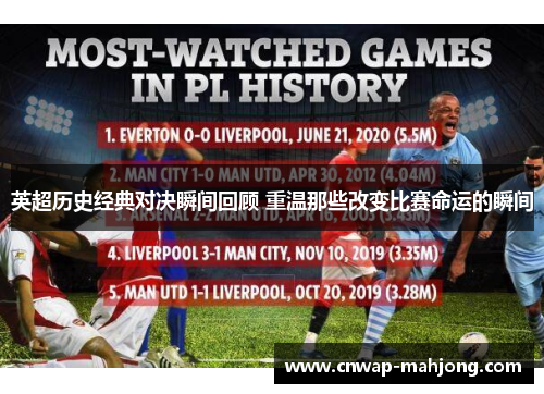 英超历史经典对决瞬间回顾 重温那些改变比赛命运的瞬间